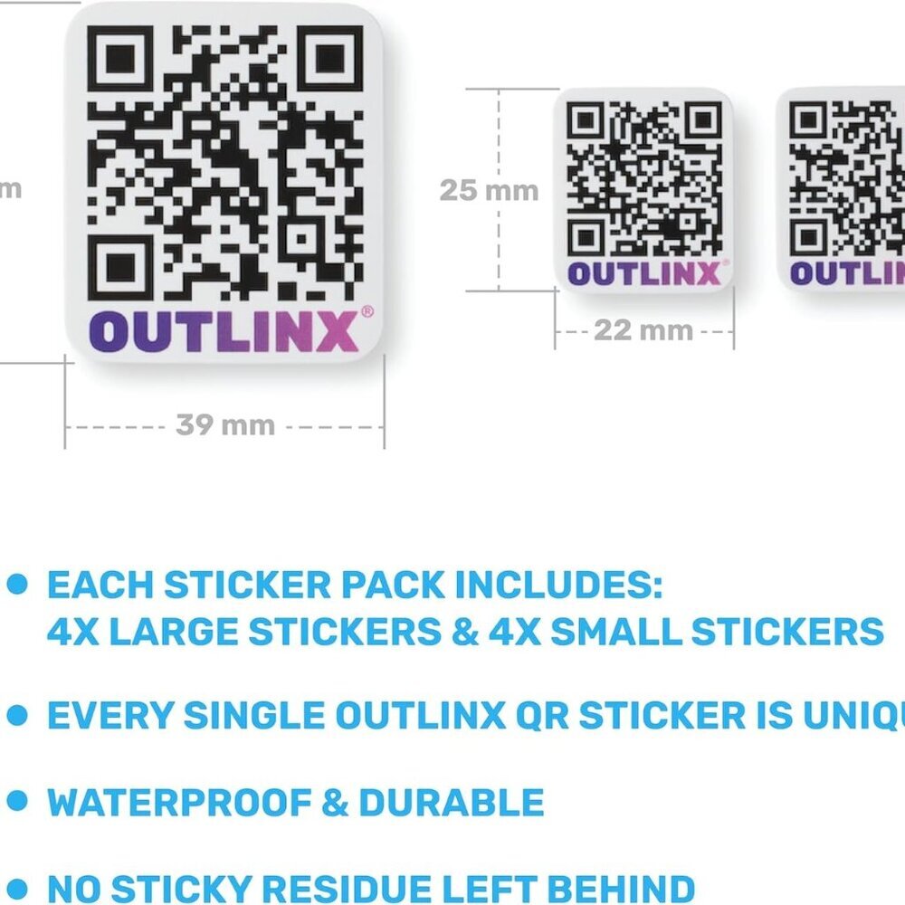 QR Smart Stickers | Stick Digital Notes to Your Things | The Original 4-Pack Bun - Picture 2 of 6
